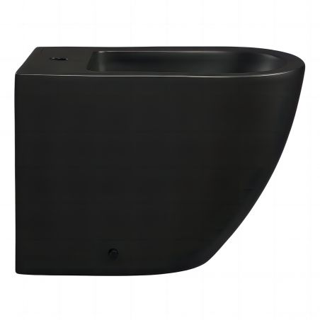 Bidet Galo, Mattschwarz, Power Colour, 56x36 cm, Bodenmontage, mit Überlauf