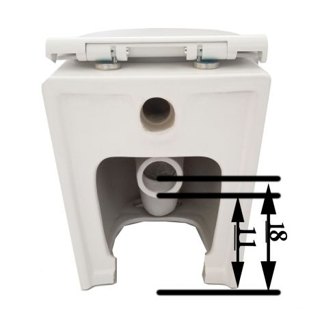 Toilettenschüssel EGO Galo, Rimless, Weiß, 56x36 cm Bodenmontage, Duroplast Slim Soft-Close Abdeckung inklusive