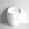 WC-Becken Santa Rimless, integrierter Spülkasten, glänzendes Weiß, Marble-Finish, Bodenmontage, Soft-Close, Royalty Line von Ego