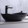 Mattes schwarzes Waschbecken, Power Color, 57x40.5 cm, ohne Armaturenloch, Aufsatzmontage, Samara