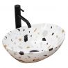 Waschbecken, Hera Terrazzo, 40x34 cm, ohne Armaturenloch, Aufsatzmontage Waschbecken, Hera Terrazzo, 40x34 cm, ohne Armaturenloch, Aufsatzmontage