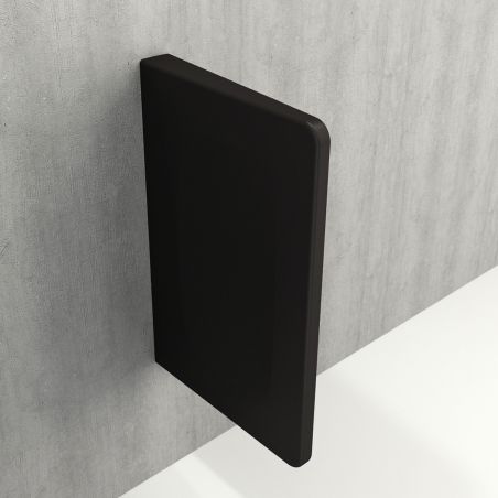 Separator, Trennwand für Urinale Robi, Sanitärkeramik, Mattschwarz, 73 x 47,5 cm