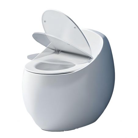 Duroplast-Deckel, Weiß, mit Soft-Close, für WC-Becken New Santa Weiß