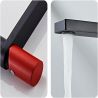 Waschbeckenarmatur Pilar, Schwarz/Rot, Höhe 18,5 cm, Waschbeckenmontage