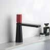 Waschbeckenarmatur Pilar, Schwarz/Rot, Höhe 18,5 cm, Waschbeckenmontage