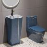 WC Lazio Blue Terrazo, Rimless, 69x39cm, integrierter Spülkasten, Bodenmontage, Soft-Close Deckel, Royalty Line von Ego