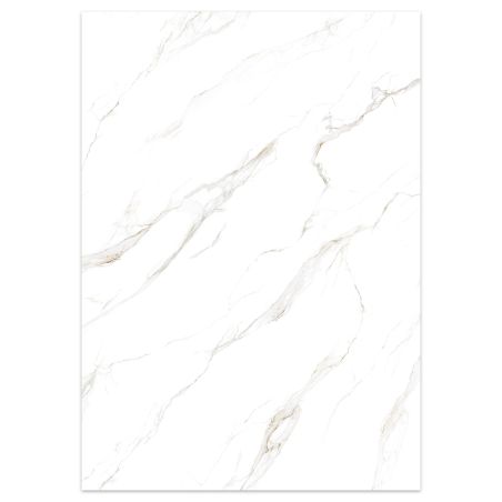 Duschwanne, Weiß Calacatta, matte Marmor-Oberfläche, Mineralkomposit, Maße 100-160x70-90 cm, zuschneidbar, Antonio