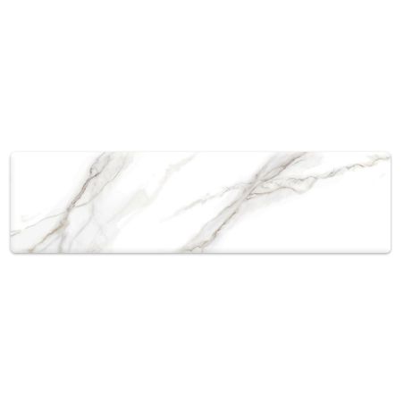 Duschwanne, Weiß Calacatta, matte Marmor-Oberfläche, Mineralkomposit, Maße 100-160x70-90 cm, zuschneidbar, Antonio