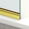 Walk-In Duschwand, 8 mm Sicherheitsglas, Größen 100-120x200 cm, Profil und Griff in Mattgold, Armando