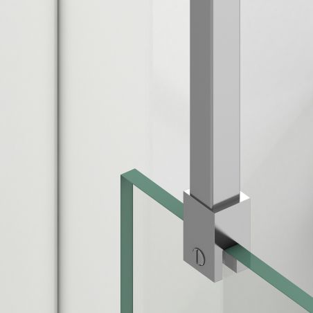 Walk-In Duschwand, 8 mm Sicherheitsglas, Größen 100-120x200 cm, Profil und Griff in Chrom, Armando