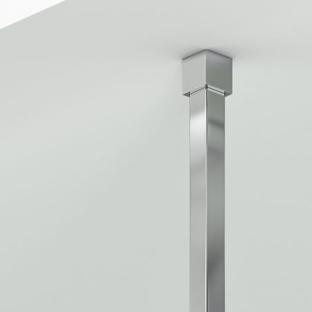Walk-In Duschwand, 8 mm Sicherheitsglas, Größen 100-120x200 cm, Profil und Griff in Chrom, Armando