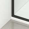 Duschwand Walk-In, 8 mm gehärtetes Glas, Maße 100-120x200 cm, Profil und Griff Matte Schwarz, Armando