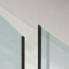 Duschtür, transparent, Pendeltür, Mattschwarz, 6 mm Sicherheitsglas, Maße: 100, 120, 140 x 195 cm, Napoli