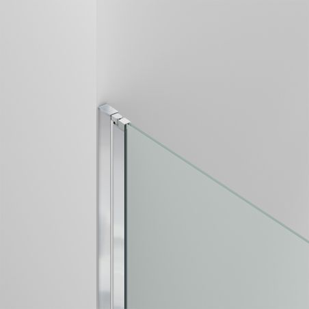 Duschkabine, 6 mm Sicherheitsglas, Transparent, Chrom, 2 Drehtüren, Größen 70, 80, 90 x 195 cm, Hera