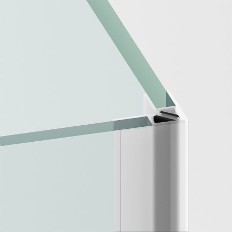 Duschkabine, 6 mm Sicherheitsglas, Transparent, Chrom, 2 Drehtüren, Größen 70, 80, 90 x 195 cm, Hera