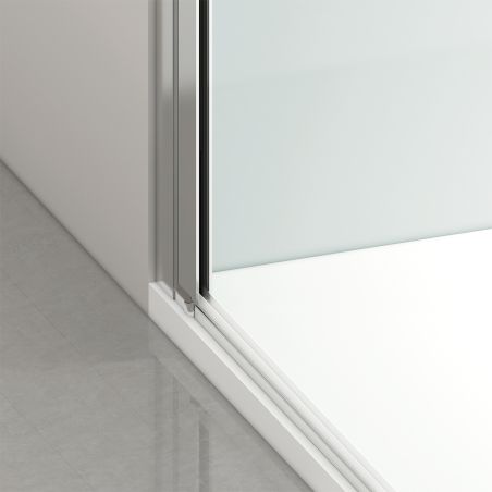 Duschkabine, 6 mm Sicherheitsglas, Transparent, Chrom, 2 Drehtüren, Größen 70, 80, 90 x 195 cm, Hera