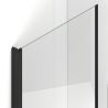 Duschkabine, 6 mm Sicherheitsglas, Transparent, Mattschwarz, 2 Drehtüren, Größen 70, 80, 90 x 195 cm, Hera