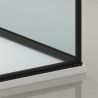Duschkabine, 6 mm Sicherheitsglas, Transparent, Mattschwarz, 2 Drehtüren, Größen 70, 80, 90 x 195 cm, Hera