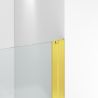 Duschkabine, 6 mm Sicherheitsglas, Transparent, Mattgold, 2 Drehtüren, Größen 70, 80, 90 x 195 cm, Hera