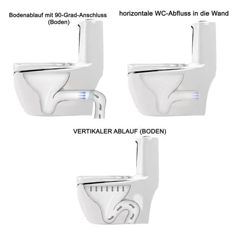 WC Lazio Marble, Rimless, 69x39 cm, integrierter Spülkasten, Weiß, Bodenmontage, Soft-Close Deckel, Royalty Line von Ego