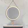 LED-Spiegel, Gurt, goldener Rahmen, Touch, 3 Lichtfarben, Anti-Beschlag, 5 mm, Durchmesser 70-80 cm, Spectra