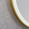 LED-Spiegel, Gurt, goldener Rahmen, Touch, 3 Lichtfarben, Anti-Beschlag, 5 mm, Durchmesser 70-80 cm, Spectra