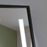 LED-Spiegel, Boden- oder Wandmontage, schwarzer Rahmen, Touch-Bedienung, 3 Lichtfarben, Anti-Beschlag, 5 mm, 60x165 cm, Mirage