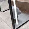 LED-Spiegel, Boden- oder Wandmontage, schwarzer Rahmen, Touch-Bedienung, 3 Lichtfarben, Anti-Beschlag, 5 mm, 60x165 cm, Mirage