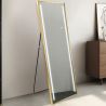LED-Spiegel, Boden- oder Wandmontage, goldener Rahmen, Touch-Bedienung, 3 Lichtfarben, Anti-Beschlag, 5 mm, 60x165 cm, Mirage