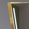 LED-Spiegel, Boden- oder Wandmontage, goldener Rahmen, Touch-Bedienung, 3 Lichtfarben, Anti-Beschlag, 5 mm, 60x165 cm, Mirage