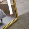 LED-Spiegel, Boden- oder Wandmontage, goldener Rahmen, Touch-Bedienung, 3 Lichtfarben, Anti-Beschlag, 5 mm, 60x165 cm, Mirage