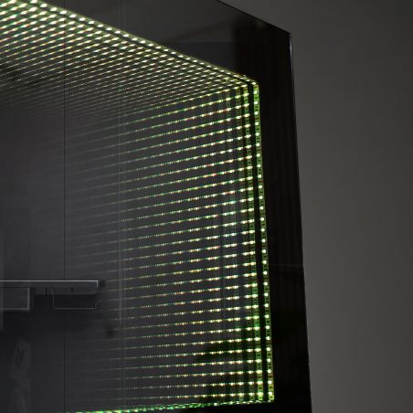 3D-Spiegel mit RGB-LED und Fernbedienung, 5 mm Glas, Maße 70 x 90 cm, Infinity