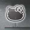 LED-Spiegel, 5 mm Glas, Anti-Beschlag, Touch-Taste, 3 Lichtfarben, Einstellbare Helligkeit, Maße 80x70 cm, Hello Kitty