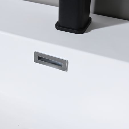 Badezimmermöbel aus MDF mit Corian-Komposit-Waschbecken, Maße: 100 x 52 cm, Soft-Close-System, Nest