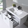 Badezimmermöbel aus MDF mit Corian-Komposit-Waschbecken, Maße: 100 x 52 cm, Soft-Close-System, Nest