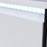 Badezimmermöbel mit Corian-Komposit-Waschbecken, LED-Beleuchtung, Soft-Close-System, Maße: 90 x 52 cm, Halo