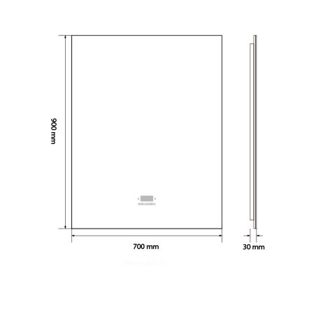 LED-Spiegel, goldener Rahmen, Anti-Beschlag, Touch-Taste, 3 Lichtfarben, Einstellbare Helligkeit, 60-70x80-90-120 cm, Feliz