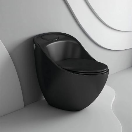 Duroplast-Deckel mit Soft-Close für WC-Becken Santa in Schwarz