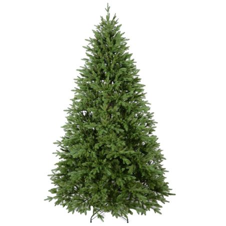 Premium künstlicher Weihnachtsbaum, Voll-PE 3D, 6580 Zweige, 150 cm Durchmesser, 220 cm Höhe, Metallständer inklusive, Elf
