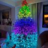 Künstlicher Weihnachtsbaum, beschneit, 3D-Zweige, RGB-LED mit 32 Modi, 250 cm, Fernbedienung, Metallständer, 4186 Zweige, Polar