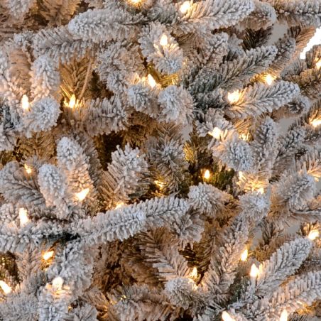 Künstlicher Weihnachtsbaum, beschneit, 3D-Zweige, RGB-LED mit 32 Modi, 250 cm, Fernbedienung, Metallständer, 4186 Zweige, Polar