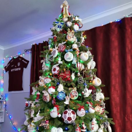 Premium künstlicher Weihnachtsbaum, 3D PE-Zweige, 220 cm, Metallständer inklusive, Ego-Sw