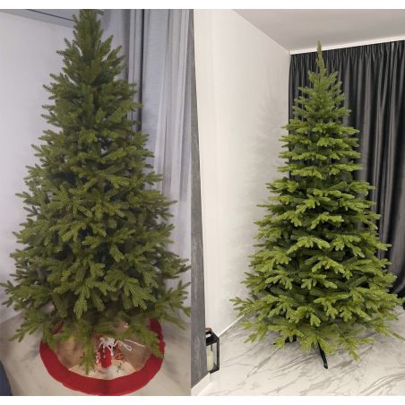 Premium künstlicher Weihnachtsbaum, 3D PE-Zweige, 220 cm, Metallständer inklusive, Ego-Sw