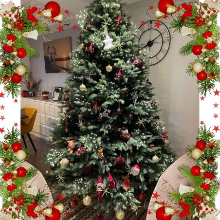 Premium Weihnachtsbaum, 3D-Zweige, 220 cm, Metallständer inklusive, Ego-Normandian PE