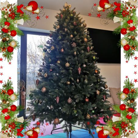 Premium Weihnachtsbaum, 3D-Zweige, 250 cm, Metallständer inklusive, Ego-Normandian PE