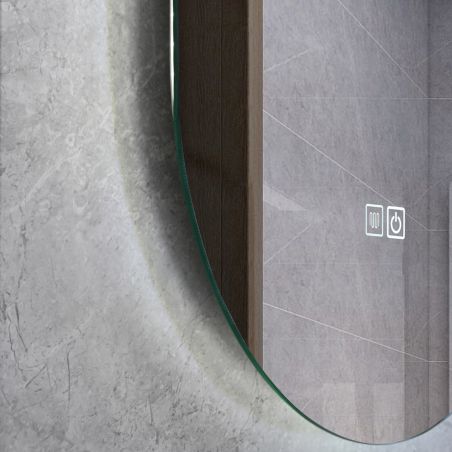 LED-Spiegel, Anti-Beschlag, Touch, 5 mm, 3 Lichtfarben, Einstellbare Helligkeit, Maße 50x100-40x120 cm, Victoria