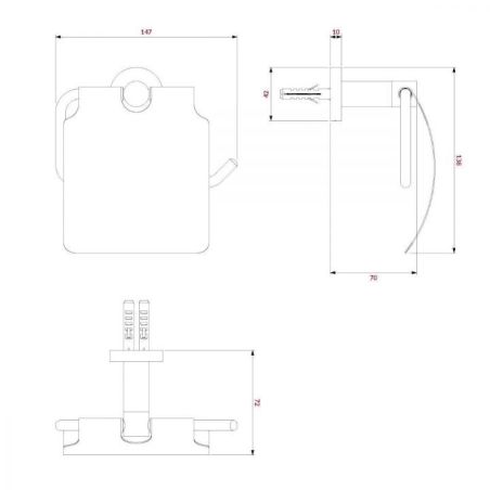 Toilettenpapierhalter mit Klappe, Chrom, Messing, modernes Design, Apolo Toilettenpapierhalter mit Klappe, Chrom, Messing, modernes Design, Apolo