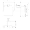 Toilettenpapierhalter mit Klappe, Chrom, Messing, modernes Design, Apolo Toilettenpapierhalter mit Klappe, Chrom, Messing, modernes Design, Apolo