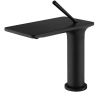 Waschbeckenarmatur, Wasserfall-Design, Mattschwarz, Waschbeckenmontage, Dion