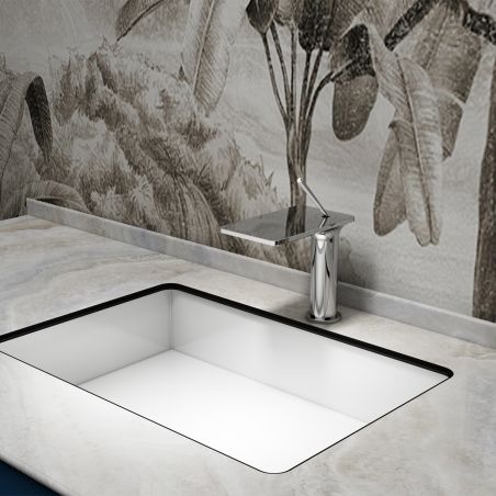 Waschbeckenarmatur, Wasserfall-Design, Chrom, Waschbeckenmontage, Dion